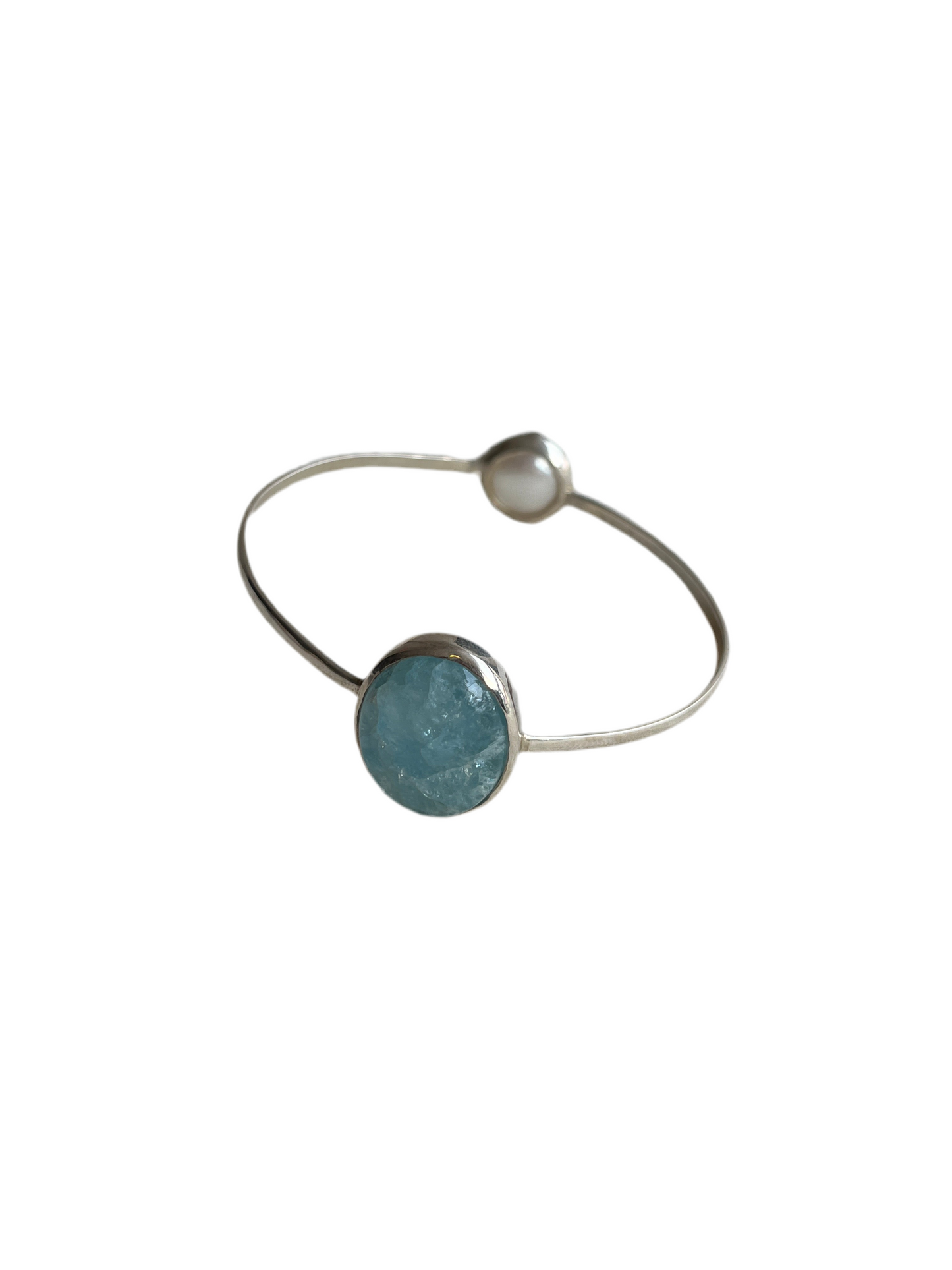 Brazalete Hipatia aguamarina, perla