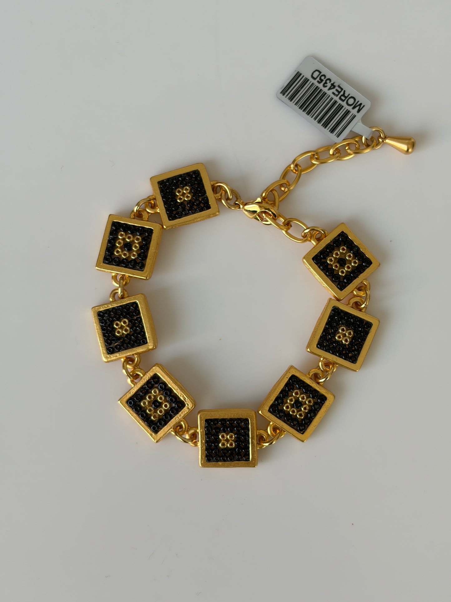 Pulsera 8 cuadros color negro