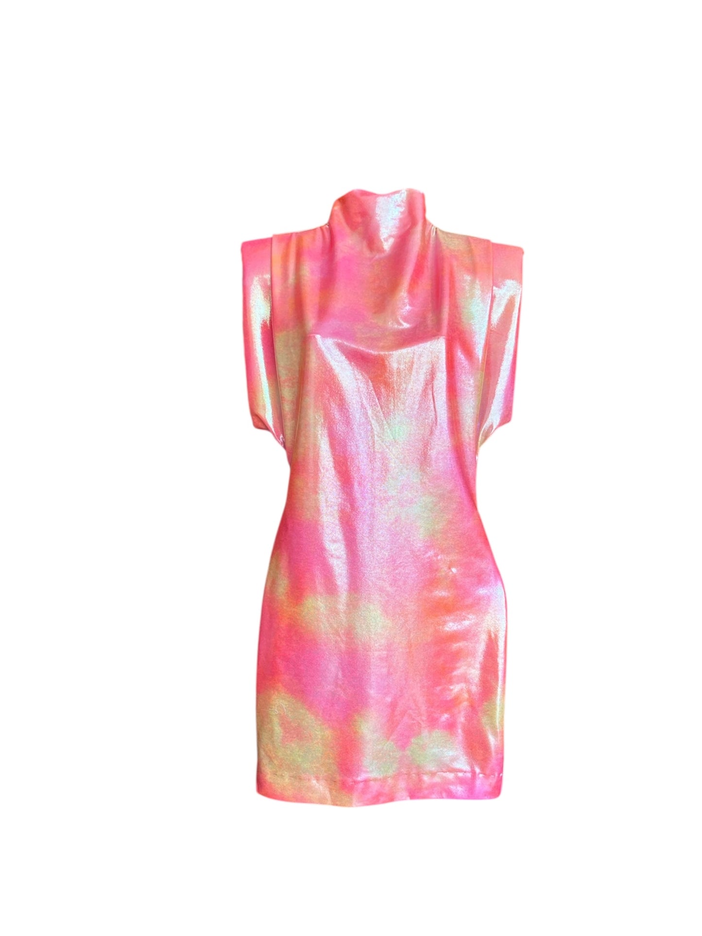 vestido regina metálico tie dye