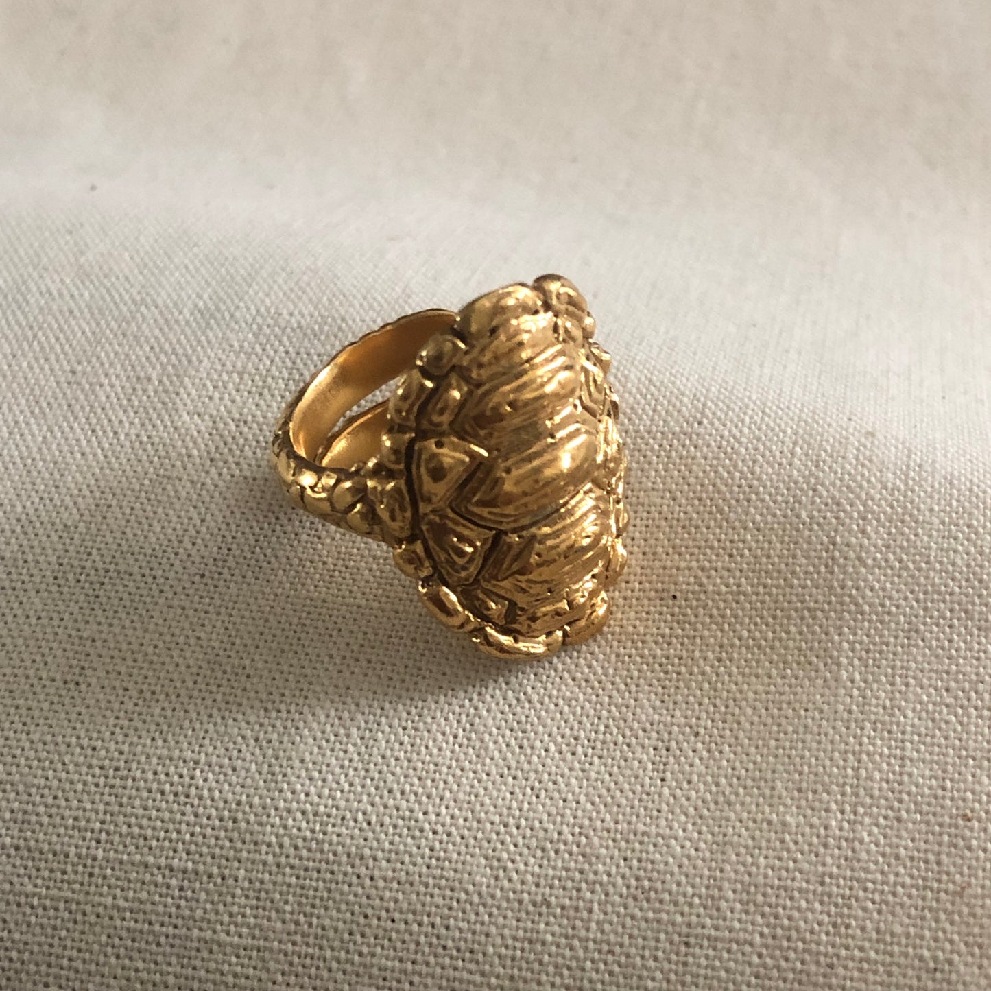Anillo caparazón de tortuga