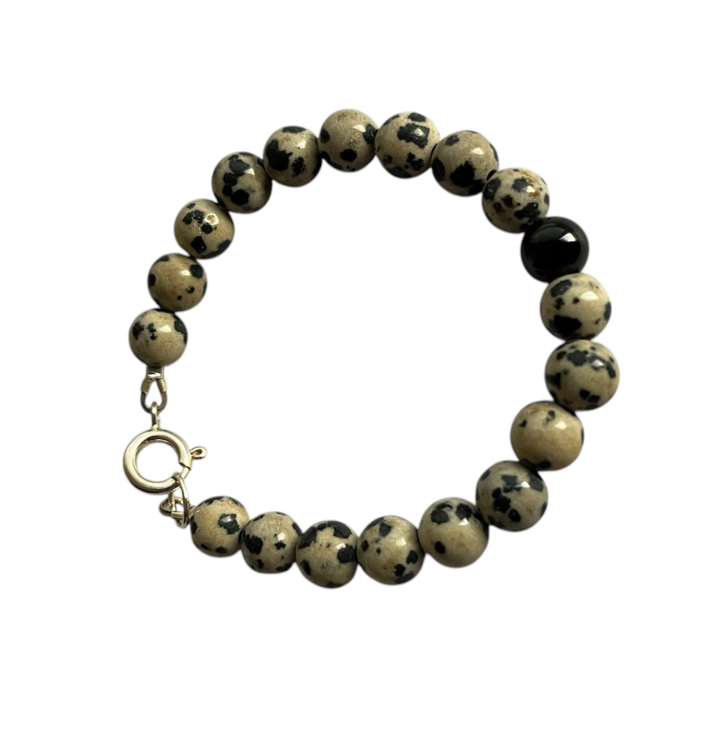 Pulsera hombre jaspe dálmata
