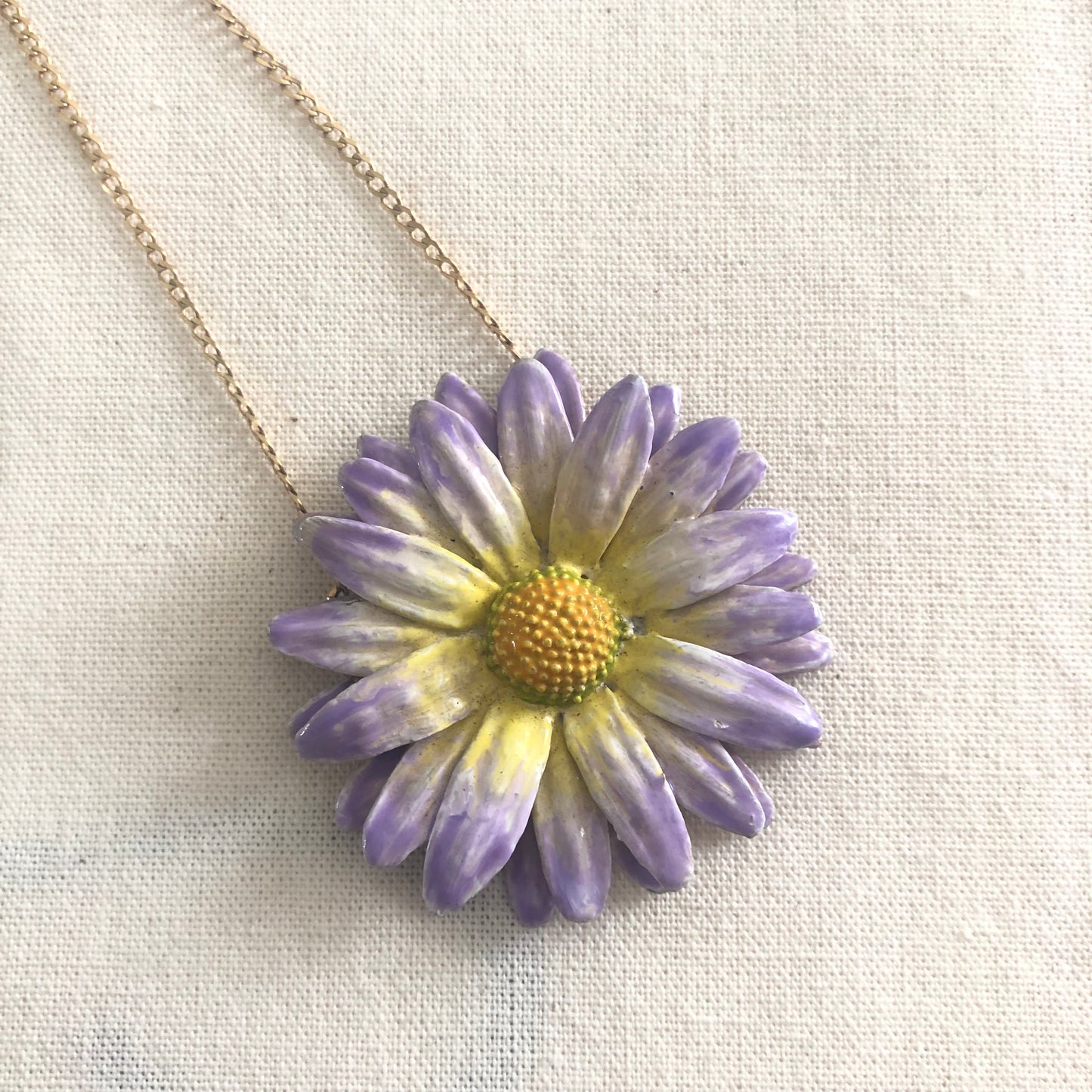 Collar flor Margarita esmalte Italy