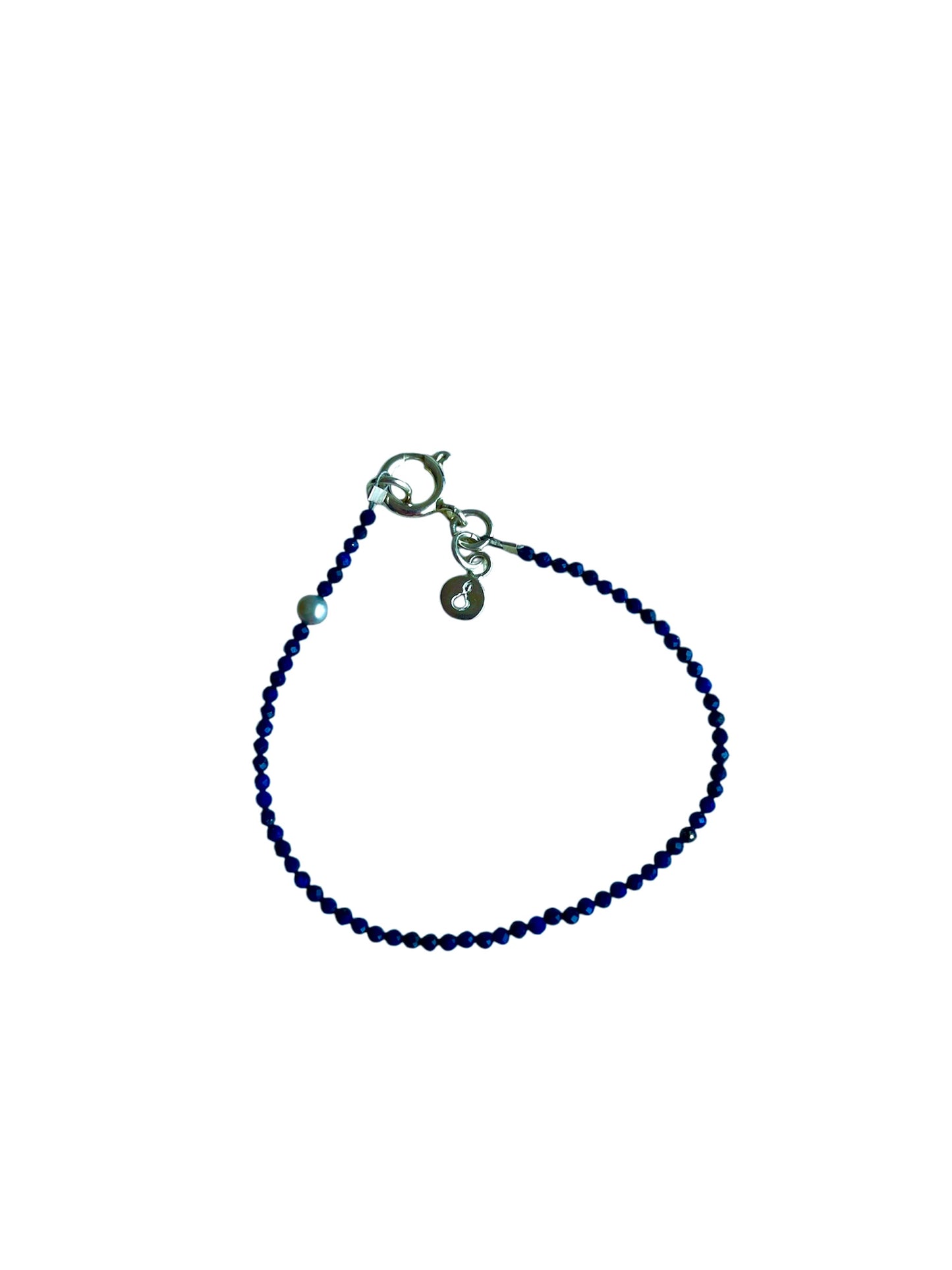 Pulsera piedrita lapislazulli facetado