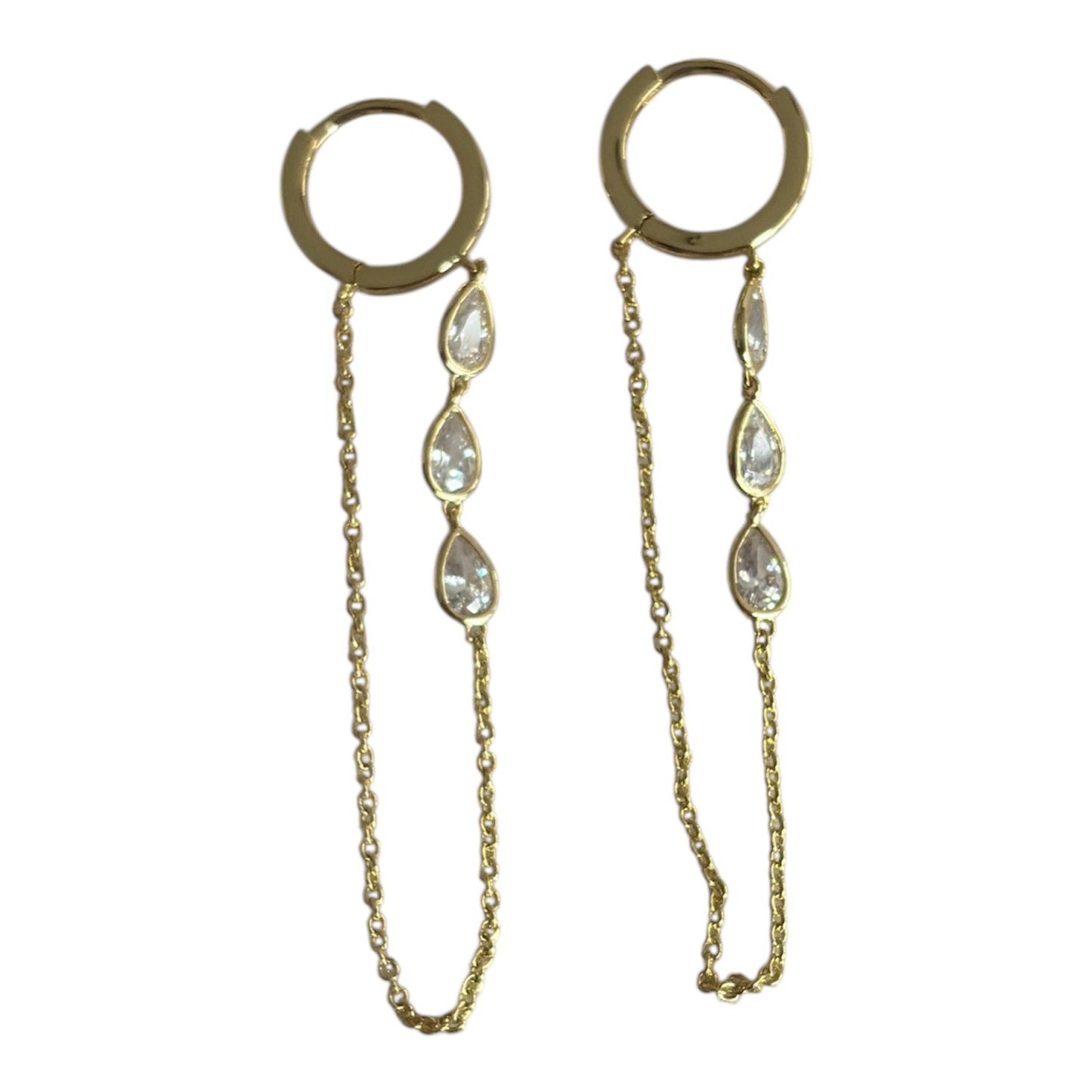 Aretes triple zirconias