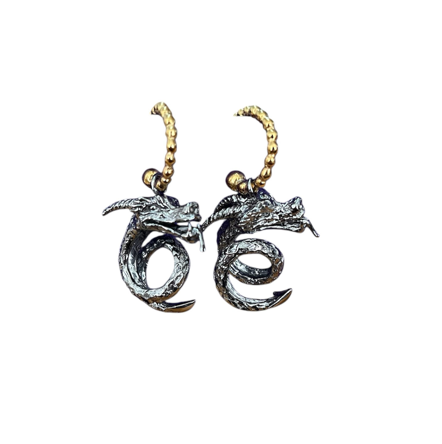 Arete dragón espiral rodio