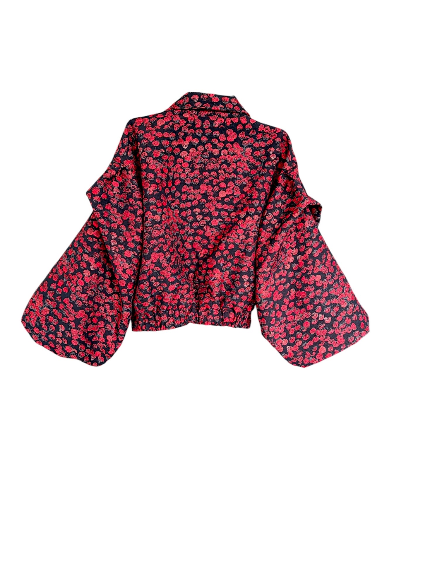 Chamarra manga bombacha | negro - rojo | pz única
