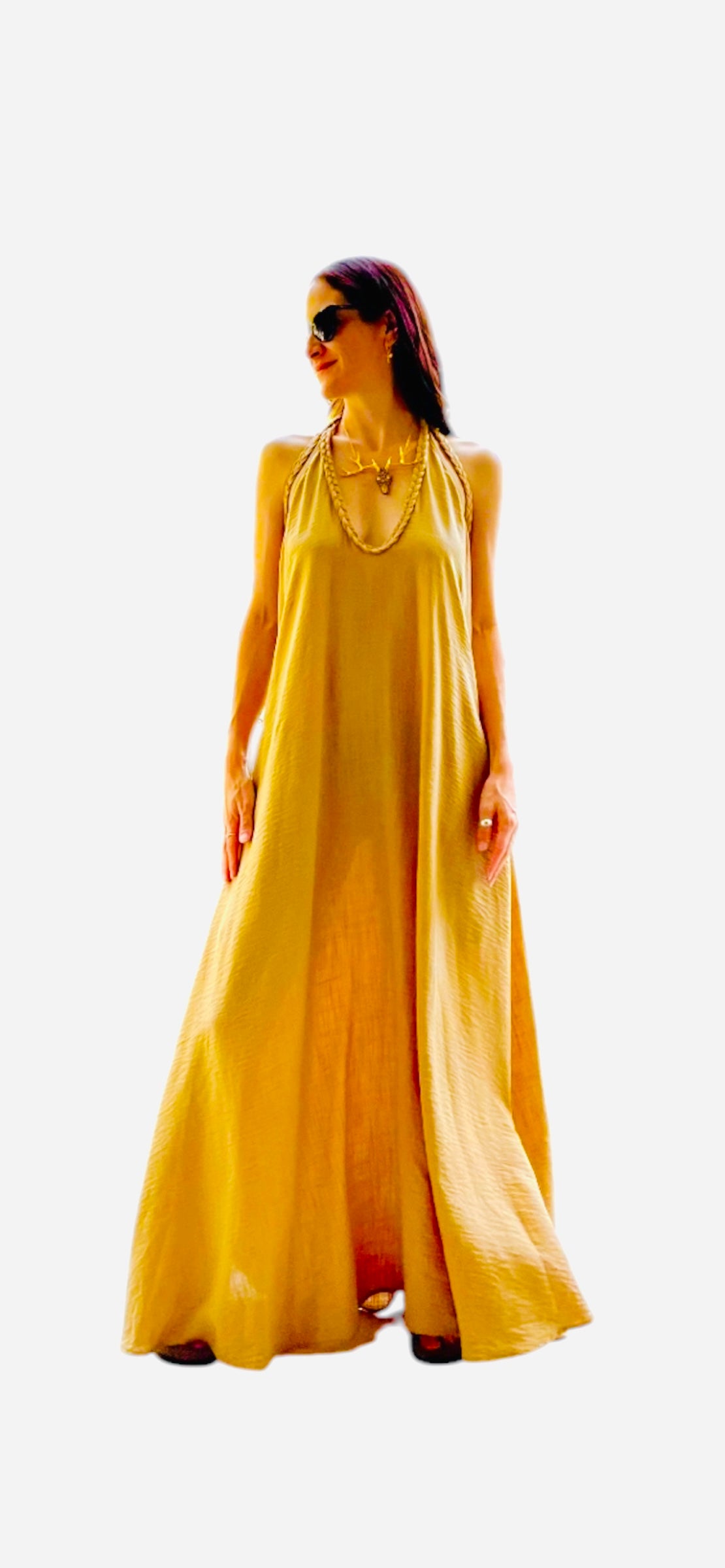 Halter trenzado | Mostaza |