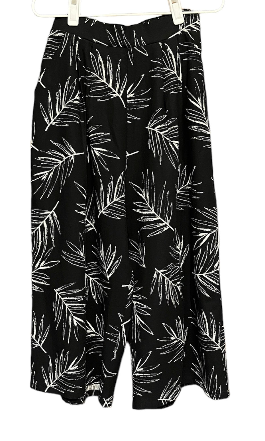 Pantalón lino estampado hojas
