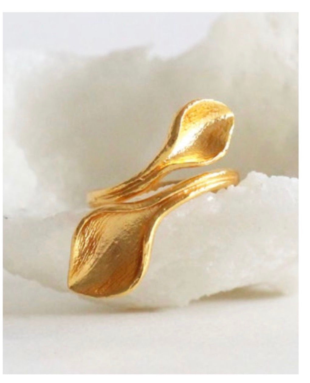Anillo hoja tulipan