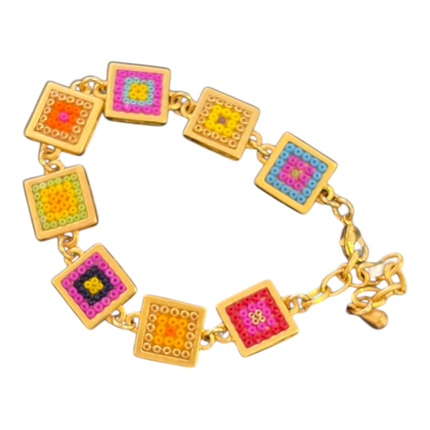Pulsera 8 cuadros colorido