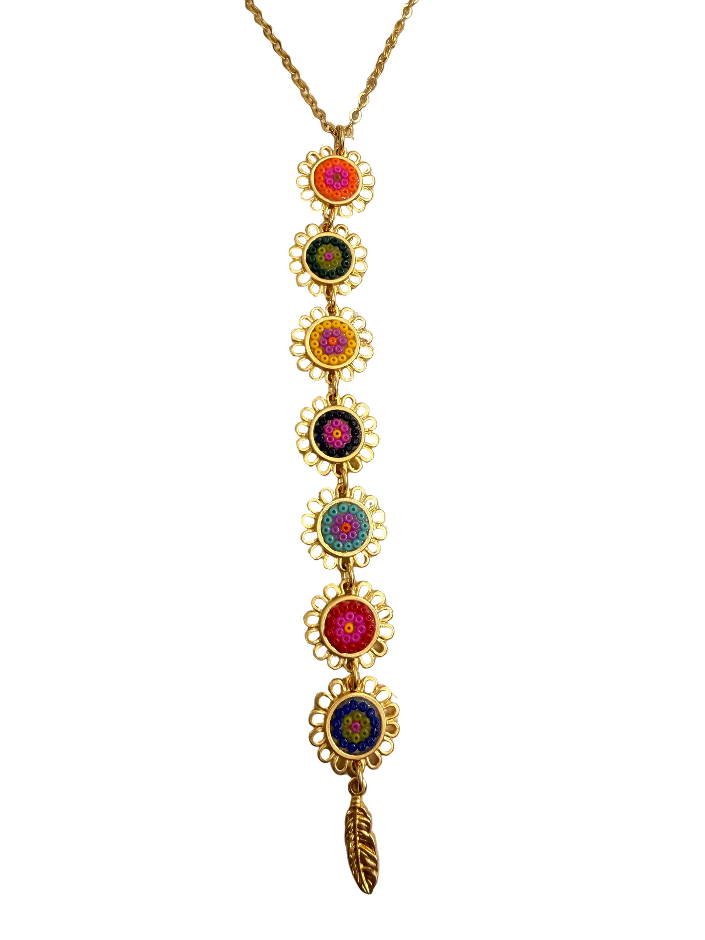 Collar 7 flores colores