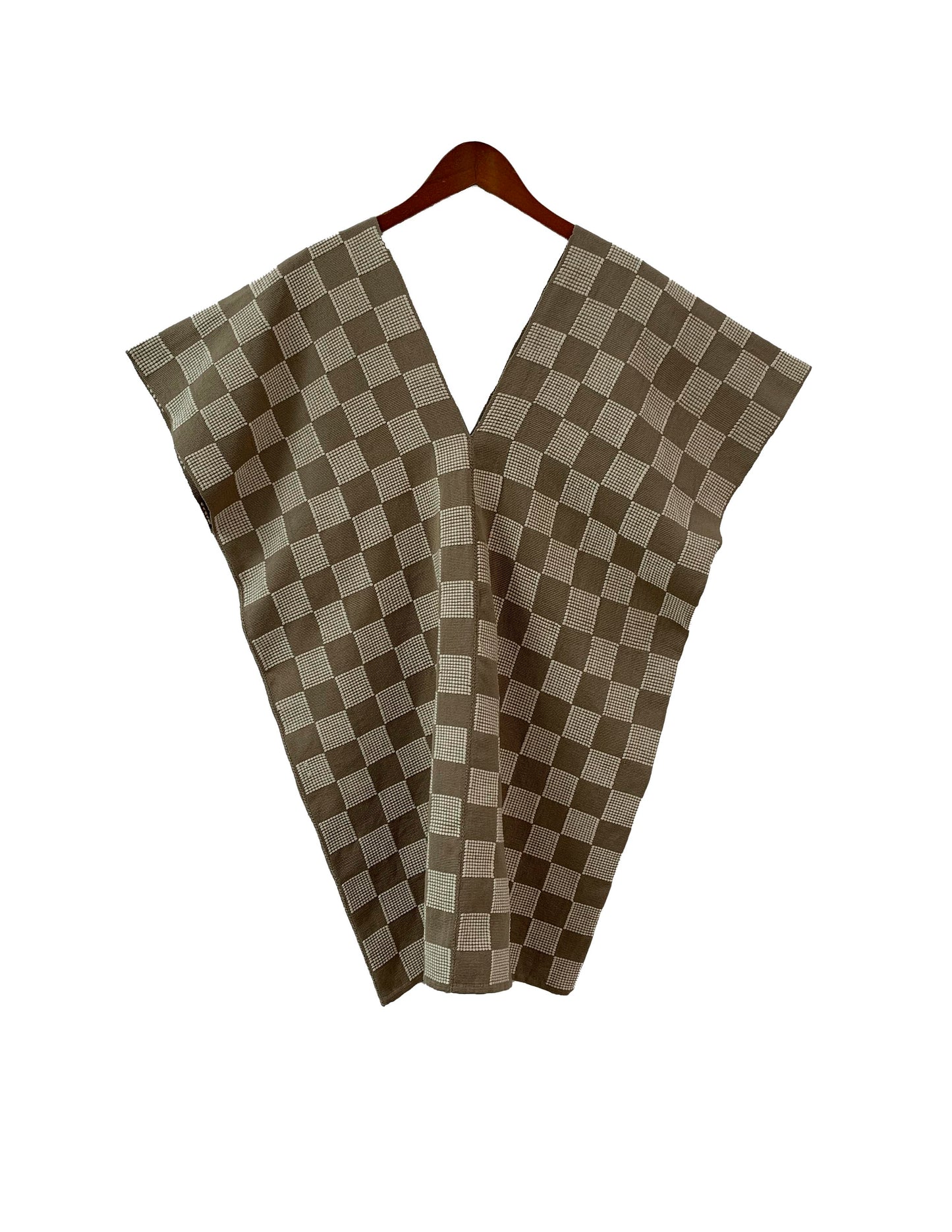 VESTIDO ANTONINA || Café gris con beige claro