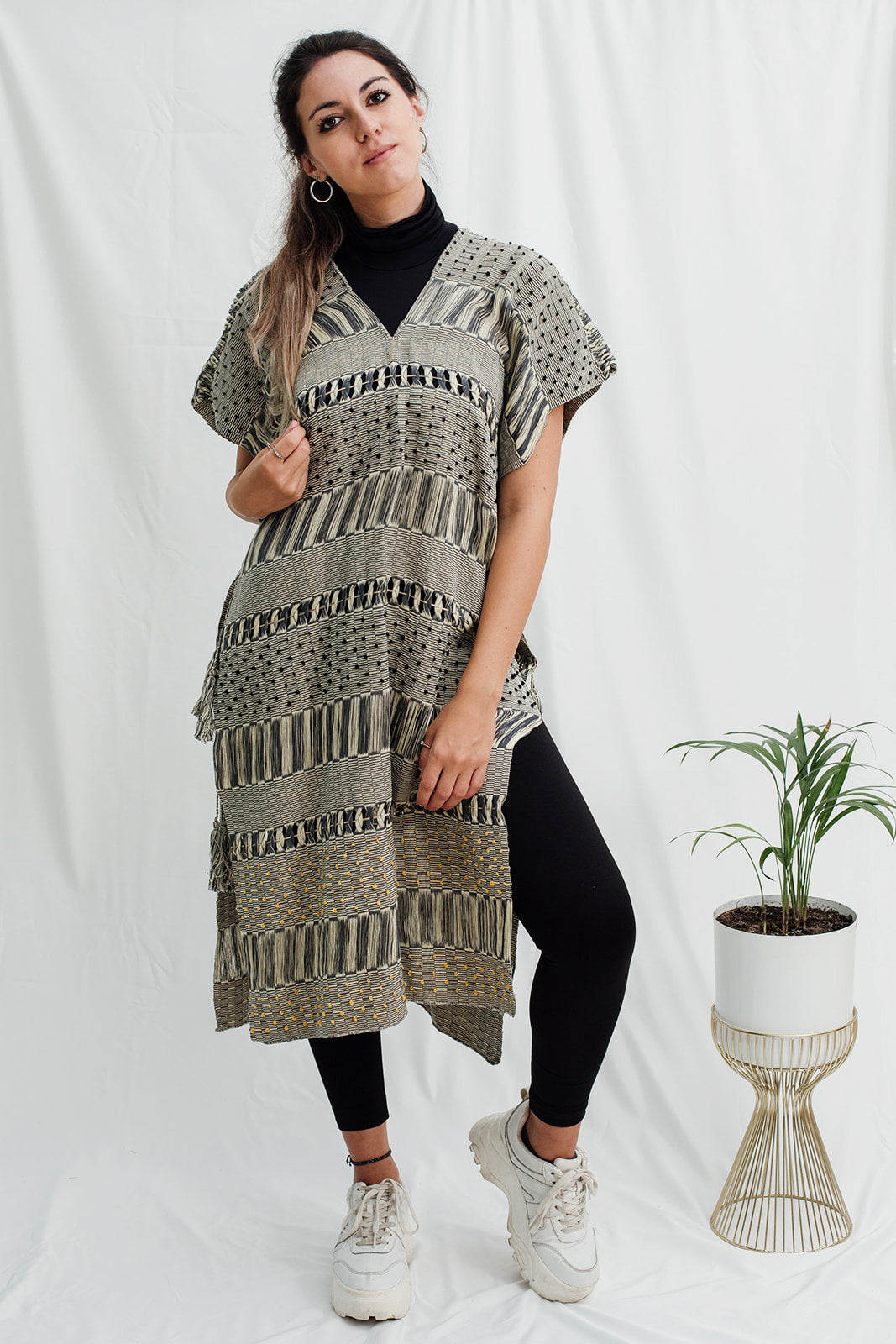 TÚNICA ORIONA || Gris oxford con beige