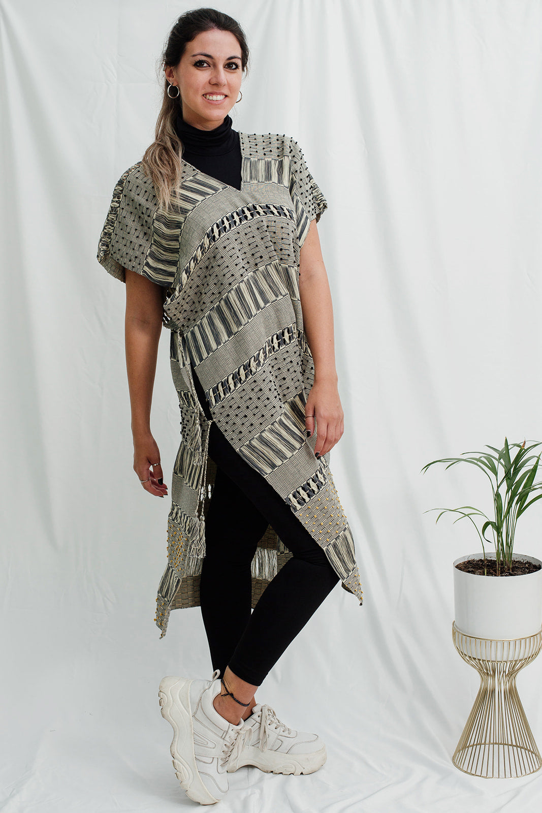 TÚNICA ORIONA || Gris oxford con beige