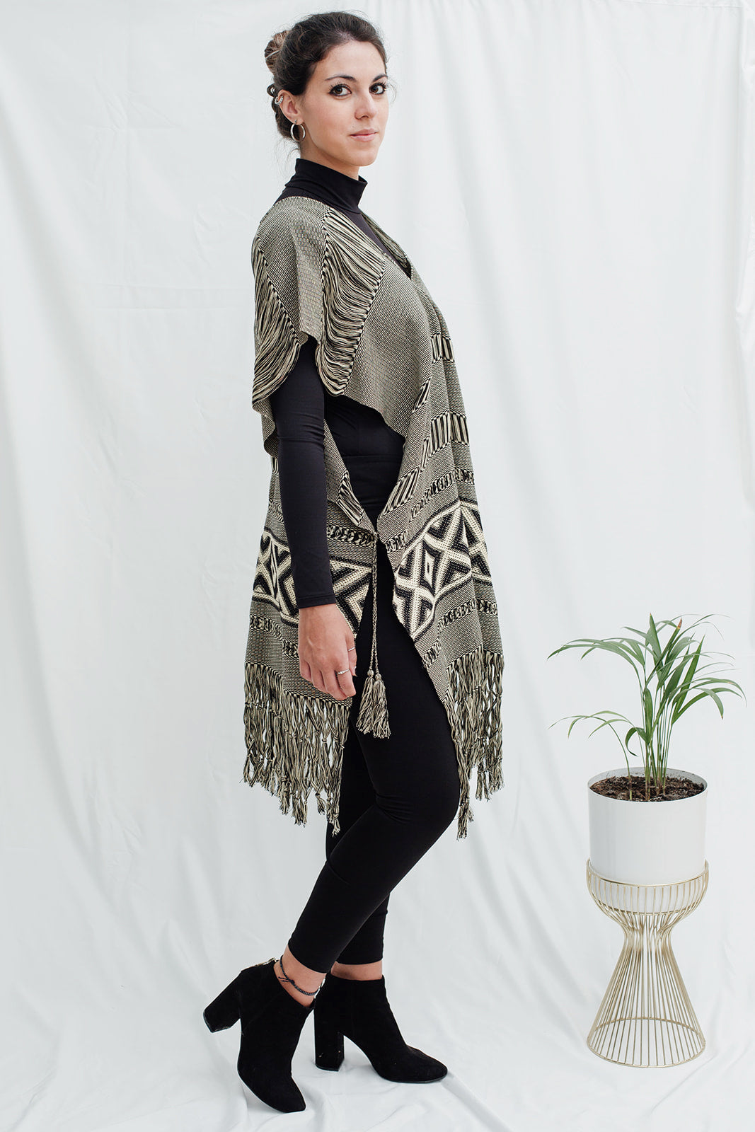 TÚNICA PETRONA || Negro con beige