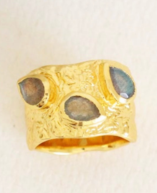 Anillo cilindro labradorita
