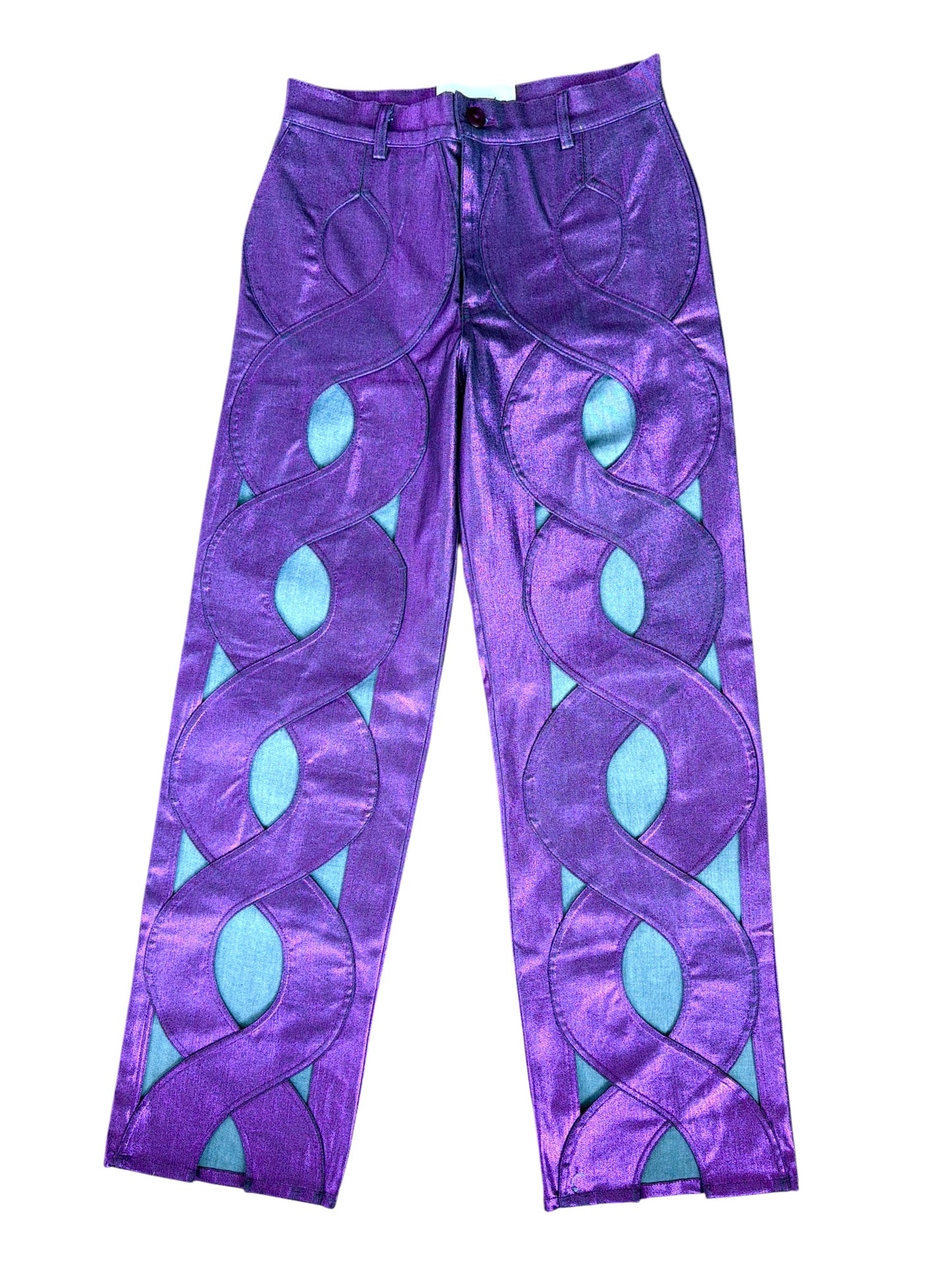 Pantalón infinito rosa metálico