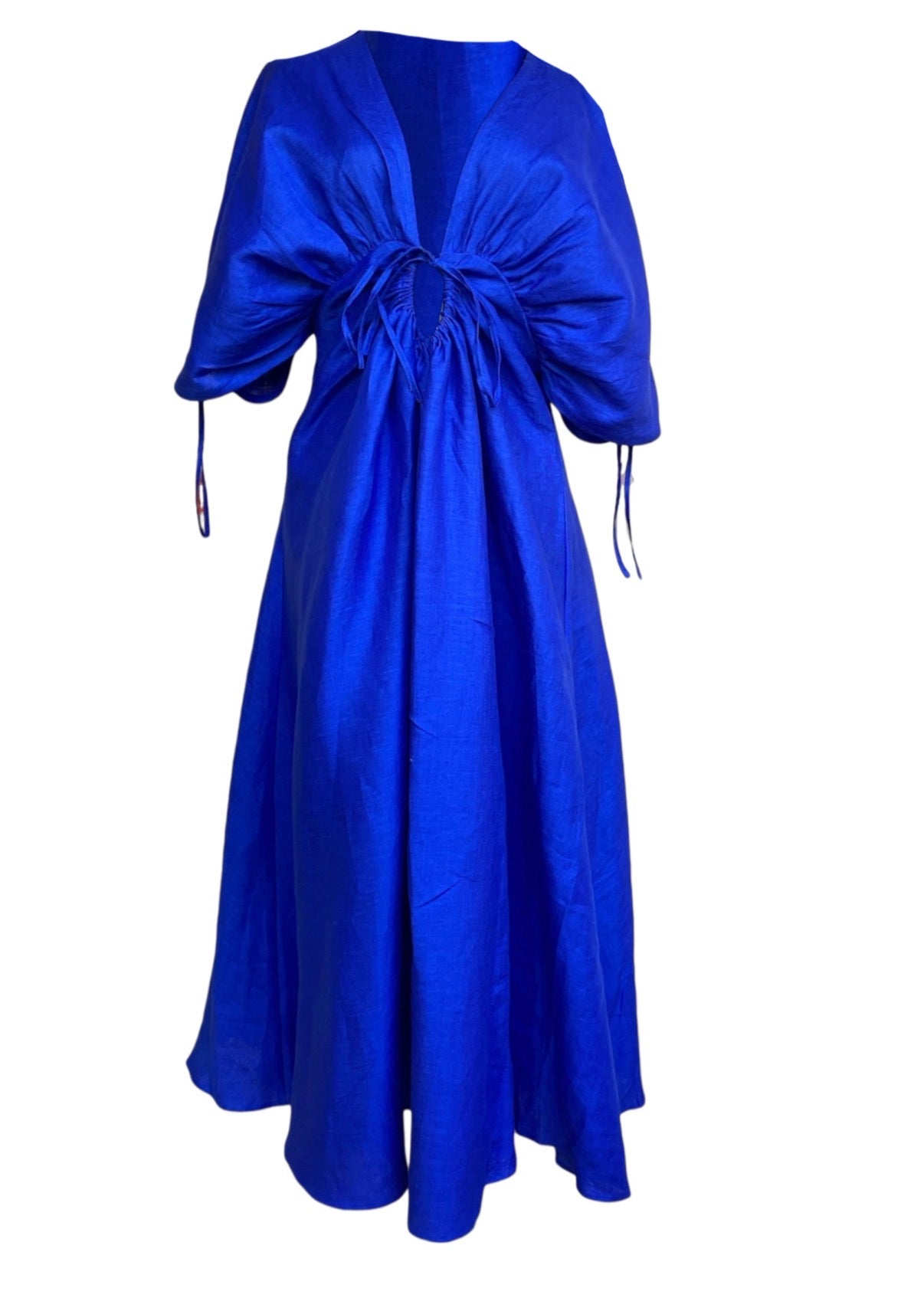 Vestido azul largo aguamarina