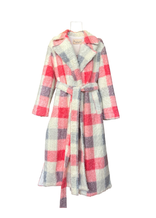 Gabardina rosa peluche