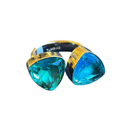 Anillo doble piedra