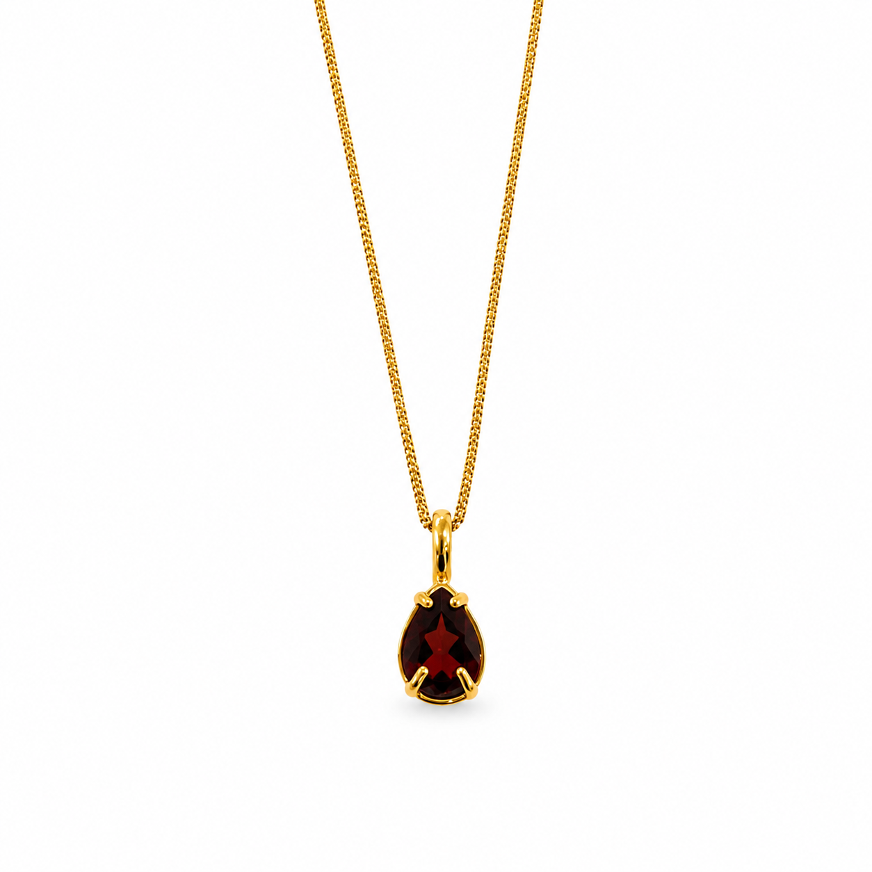 Collar granate minimal gota