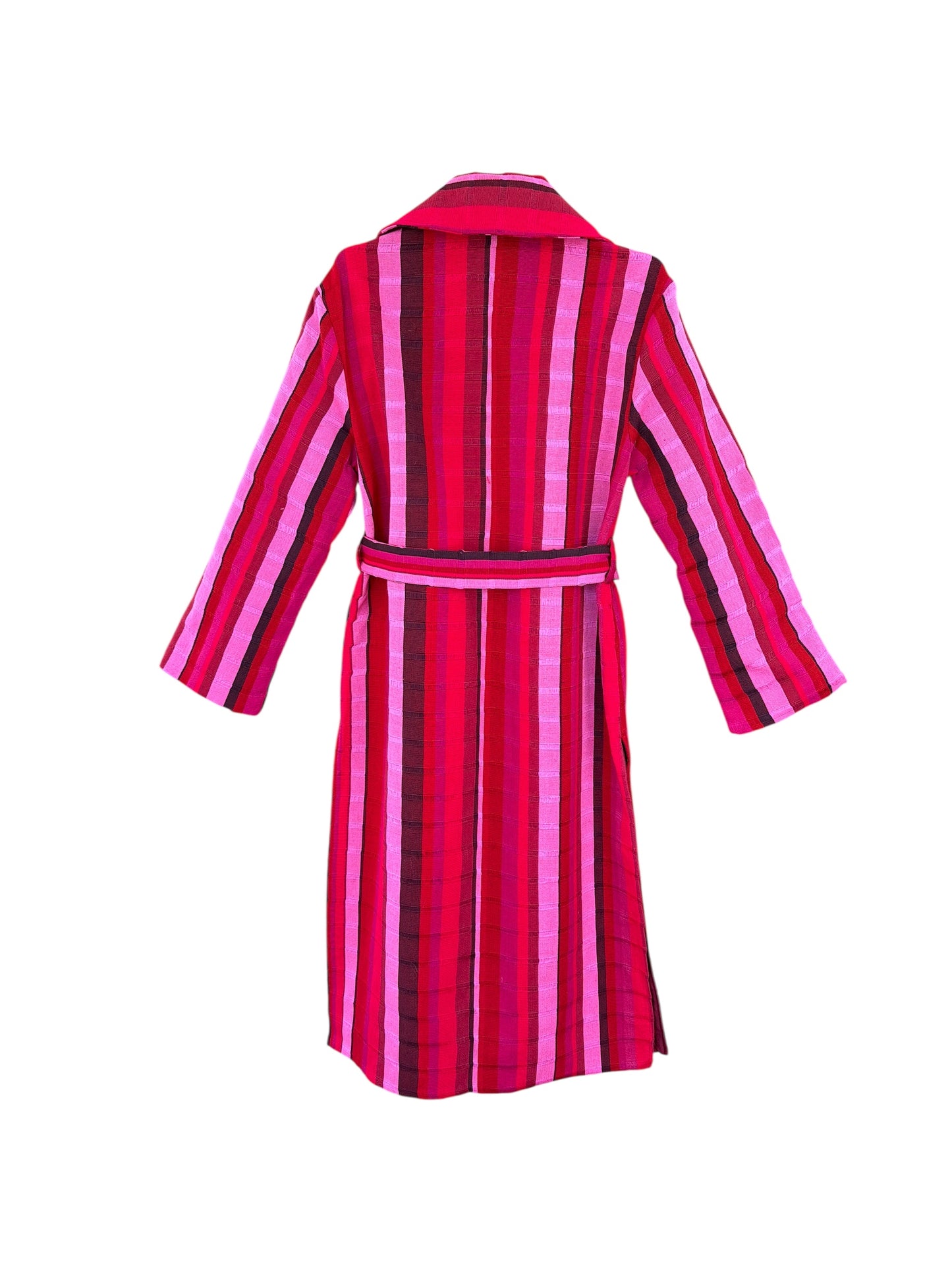 Gabardina telar cintura colores rosa rojo