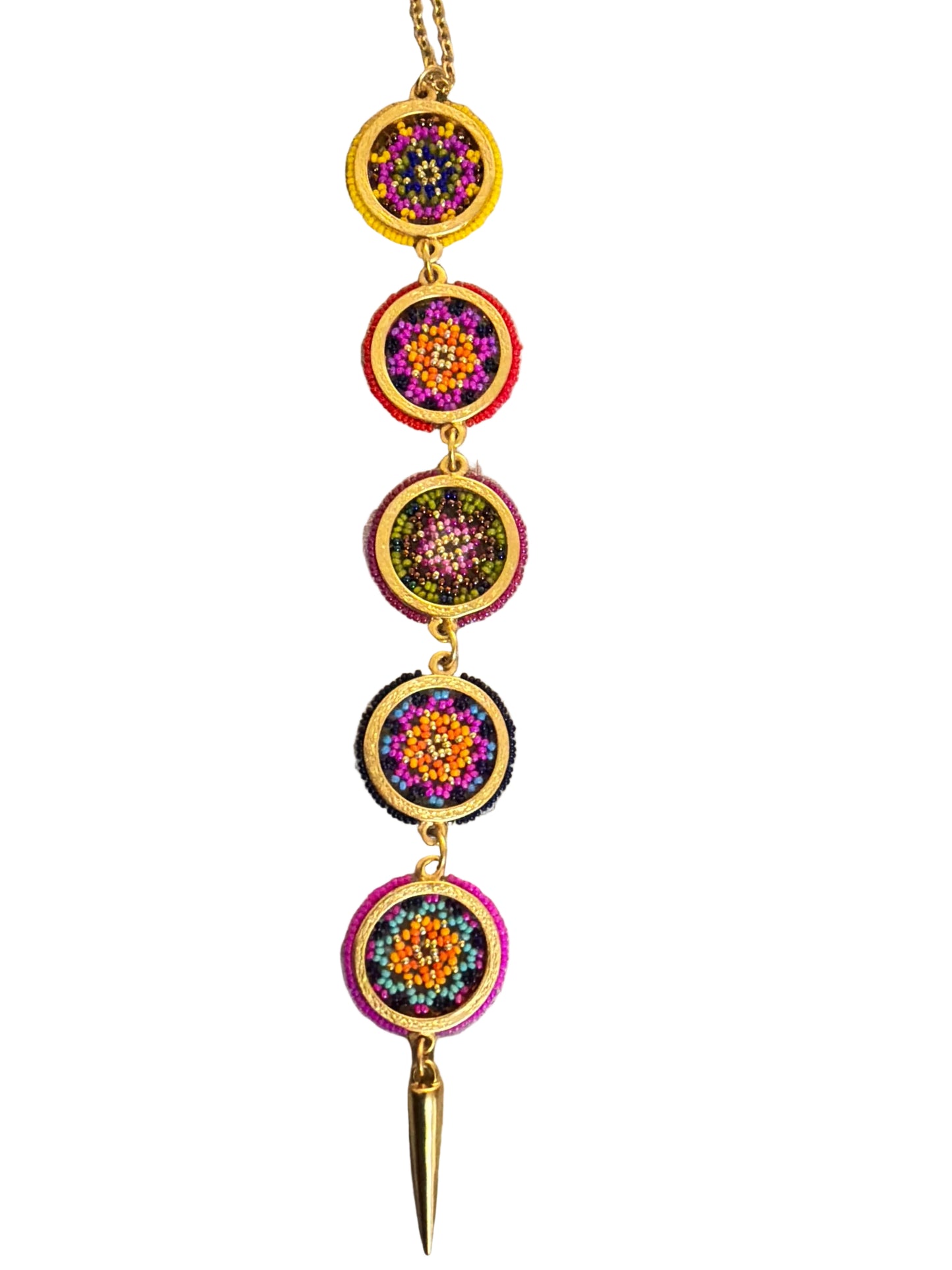 Collar 5 aros colorido lanza