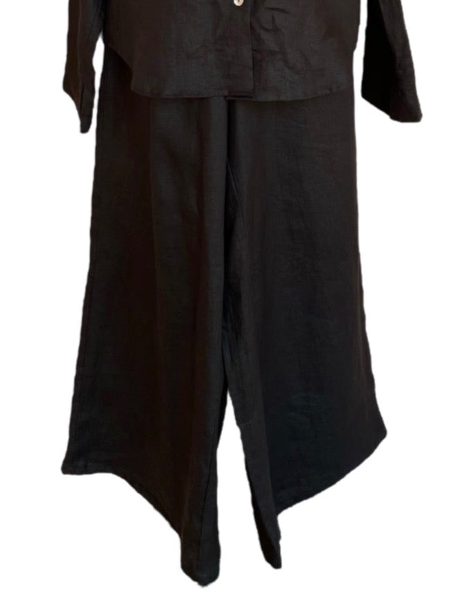 Pantalón negro lino