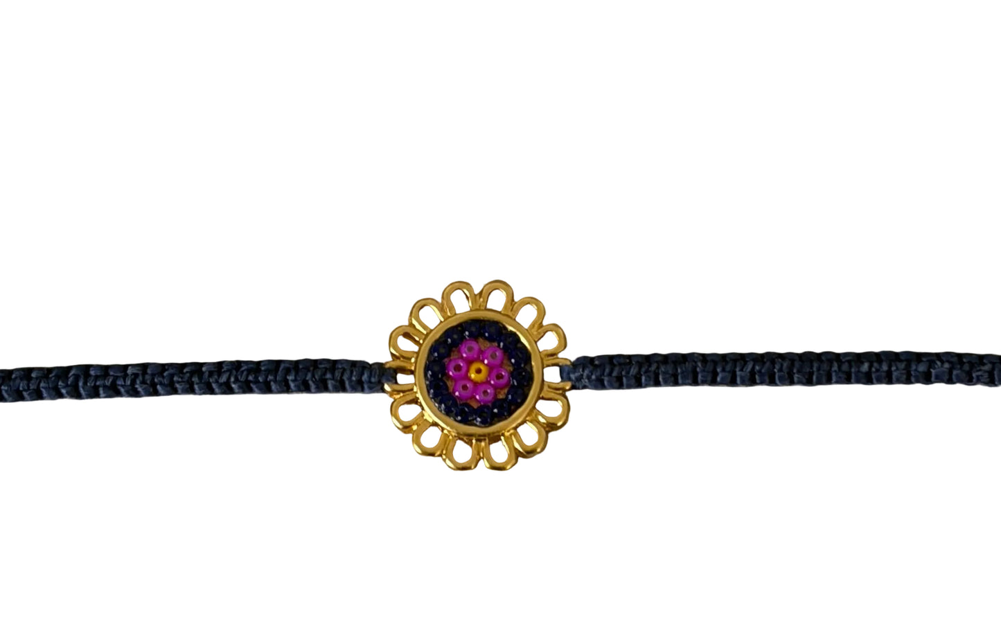 Pulsera macramé flor mini