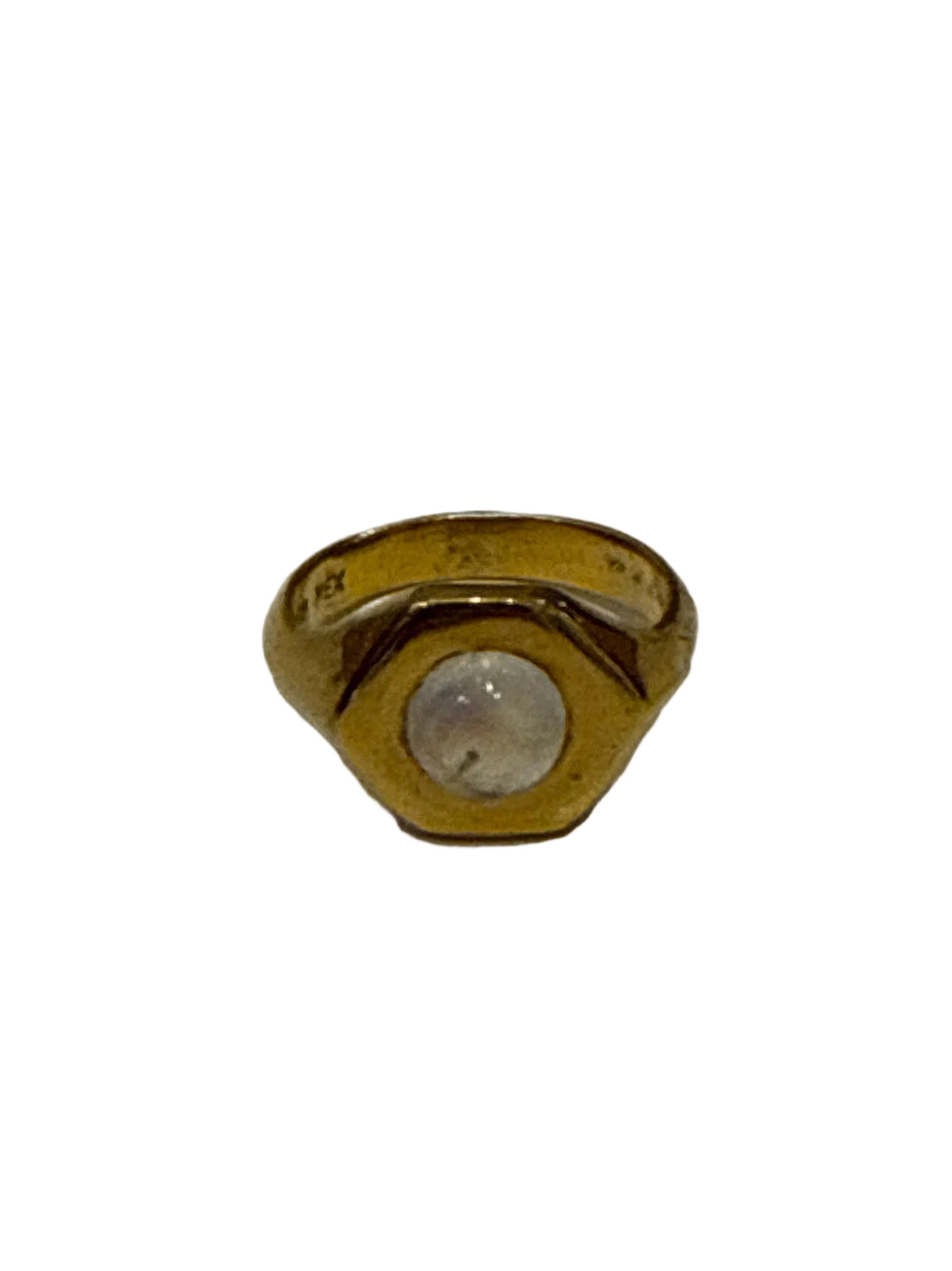 Anillo Hexágono piedra Luna