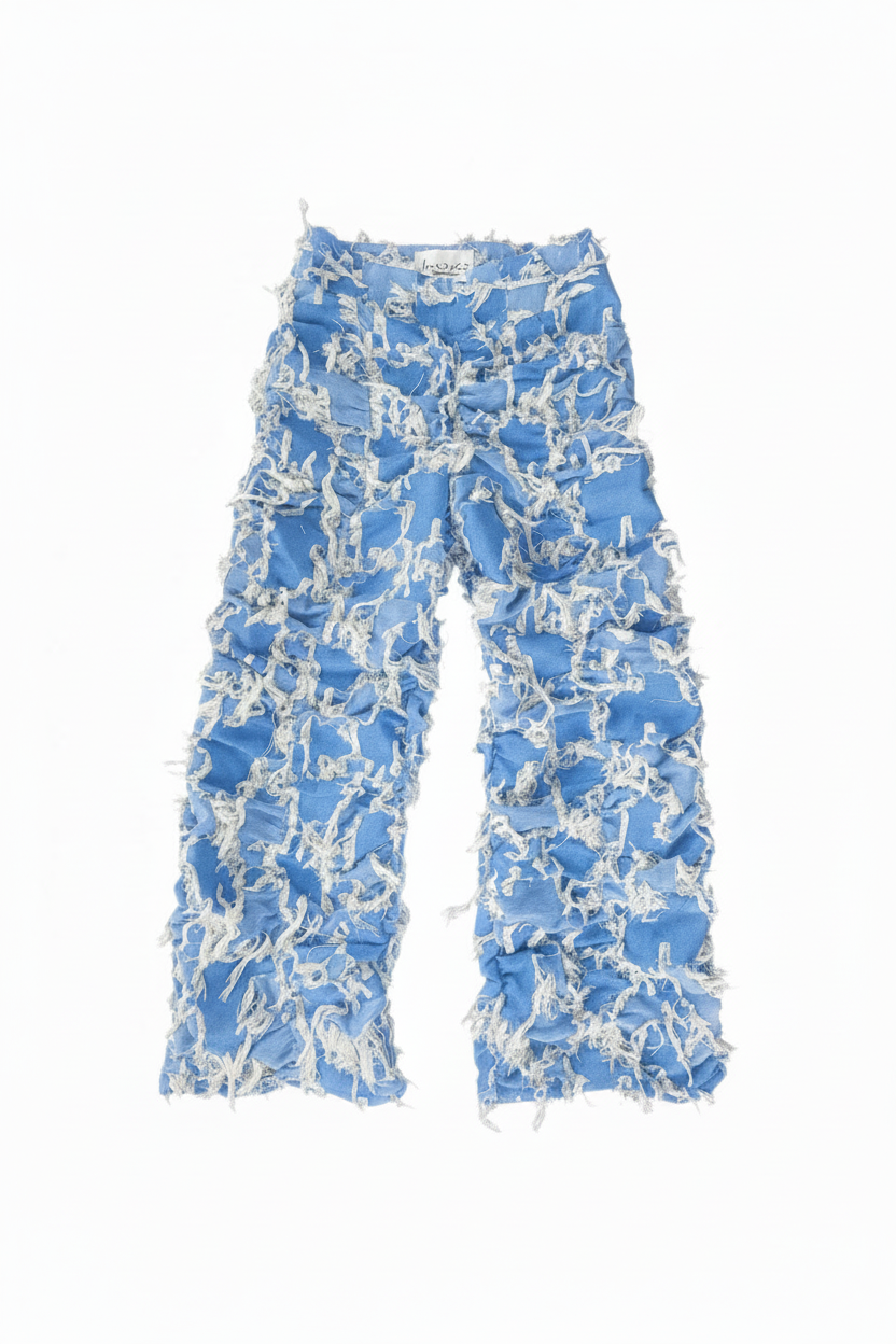Pantalón scrunchie denim