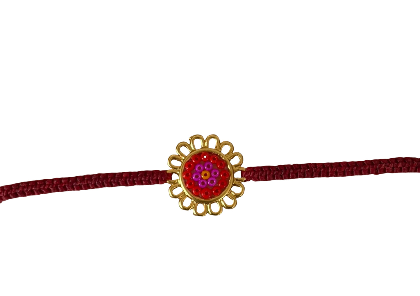 Pulsera macramé flor mini