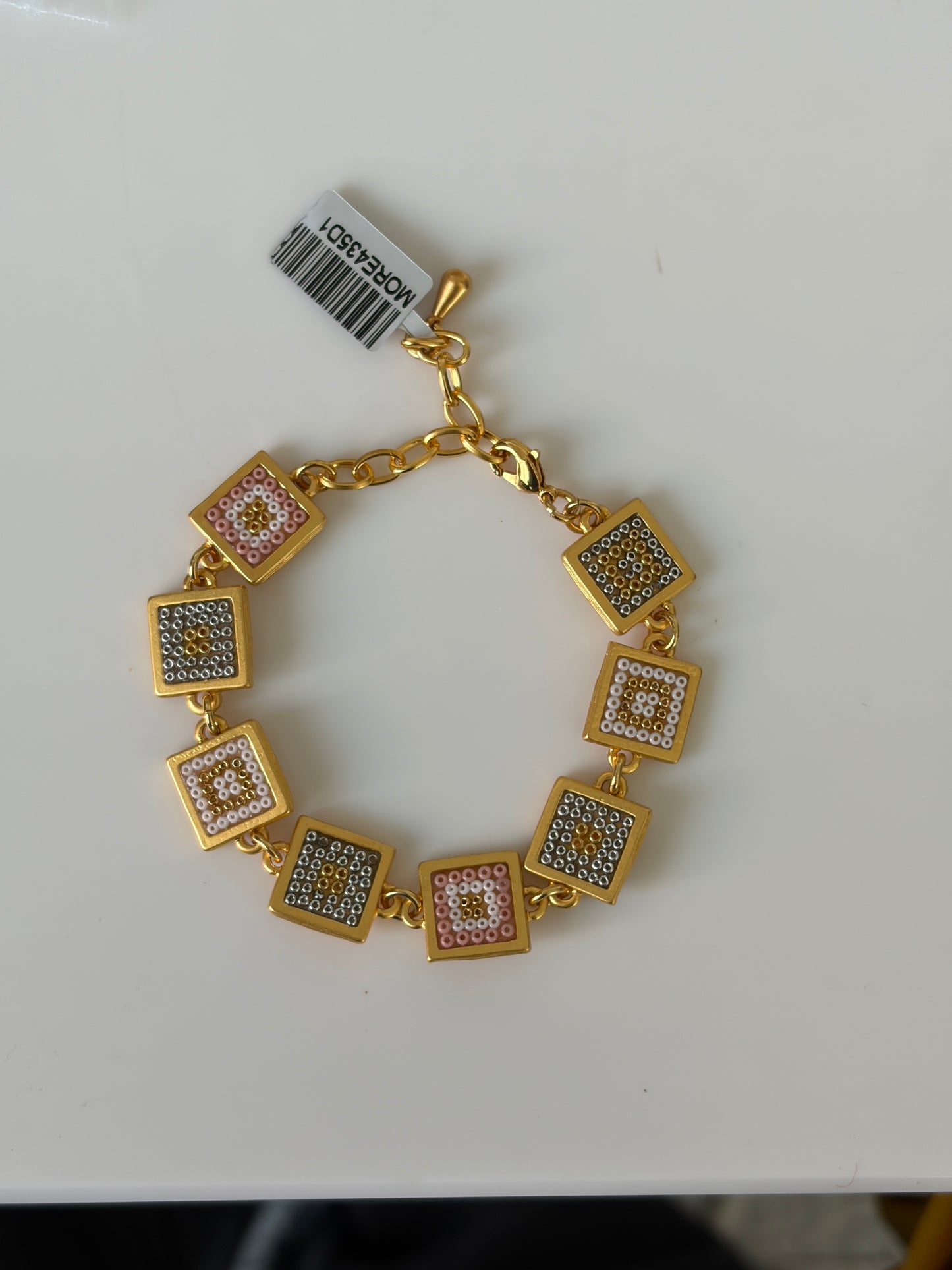 Pulsera 8 cuadros tonos claros