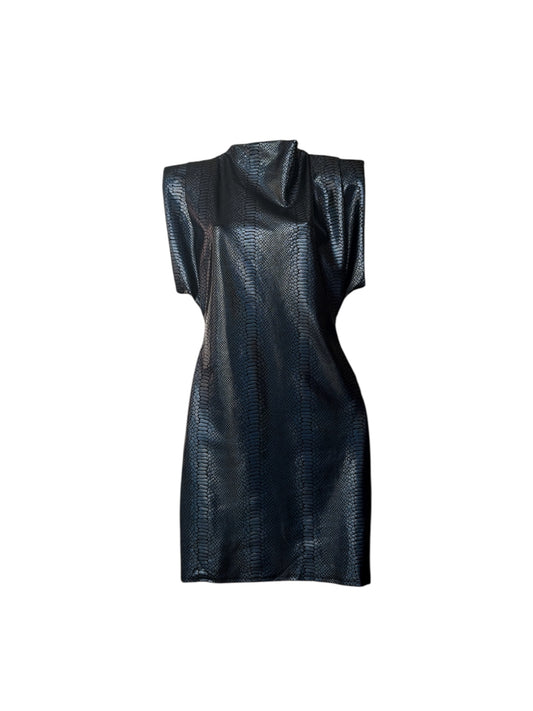 Vestido regina serpiente negro metálico