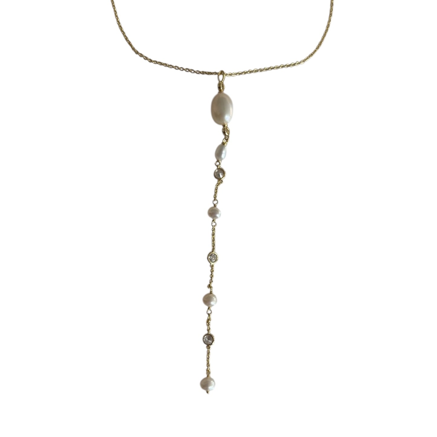 Collar cascada perlas