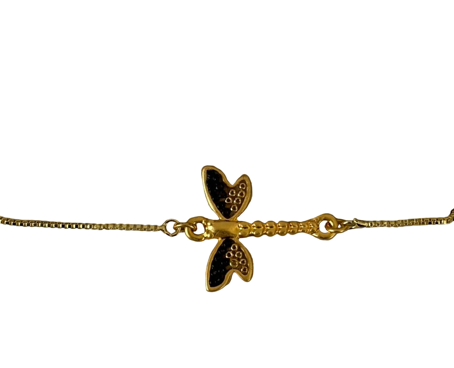 Pulsera libélula mini negro