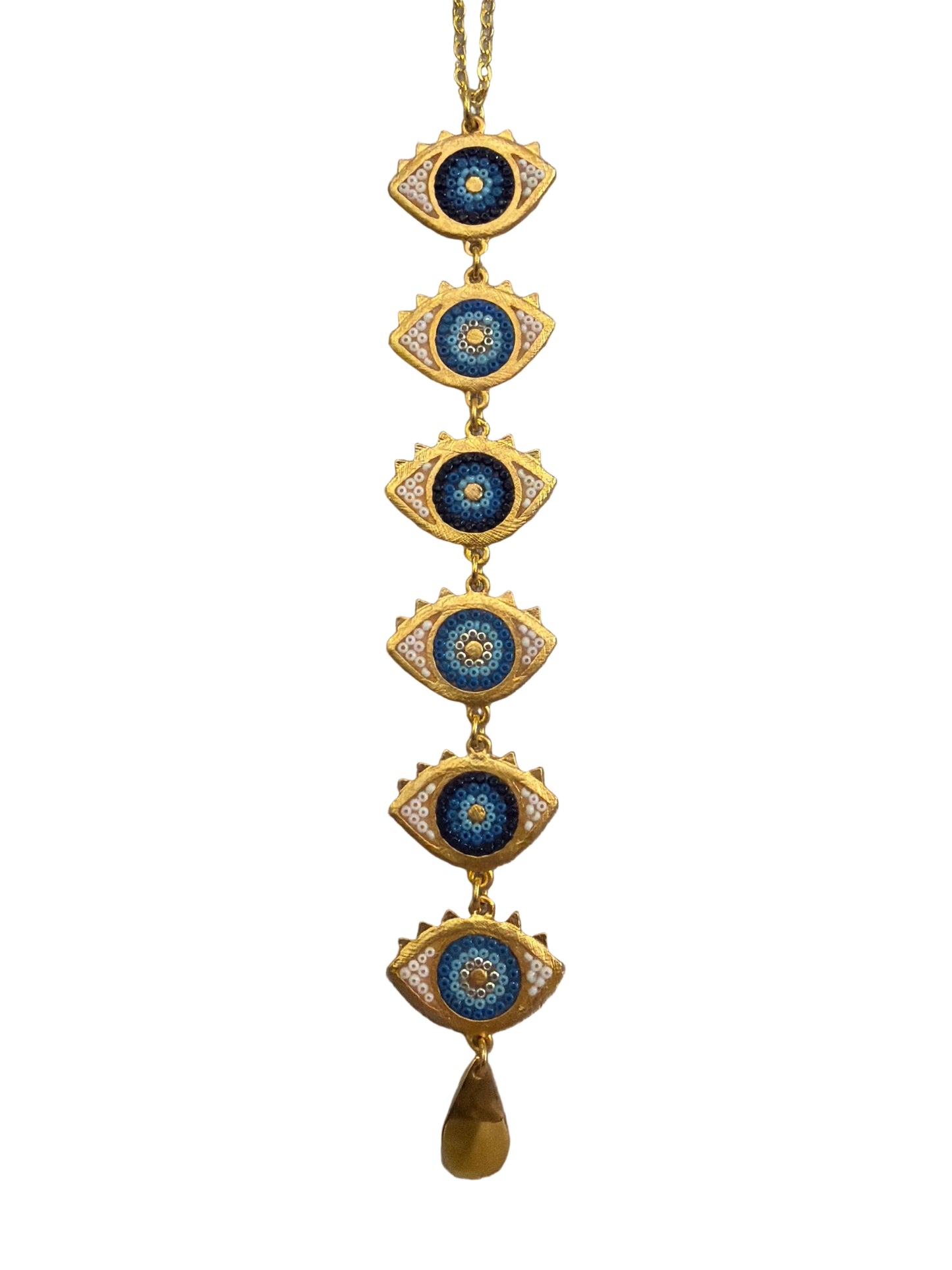 Collar 6 ojos turcos con gota