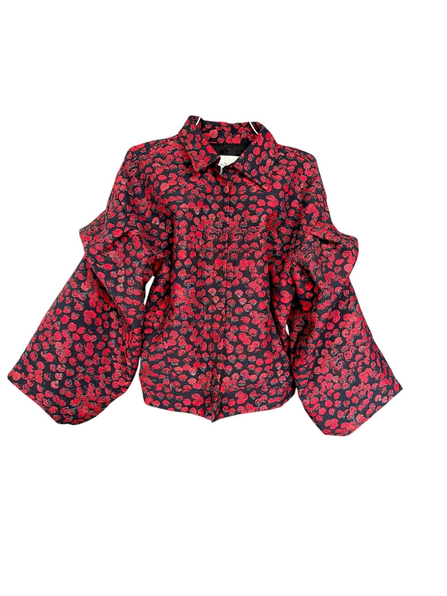 Chamarra manga bombacha | negro - rojo | pz única