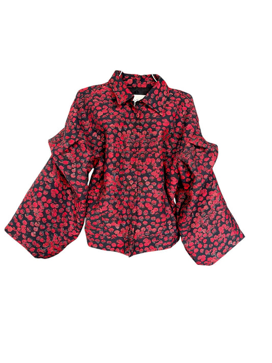 Chamarra manga bombacha | negro - rojo | pz única