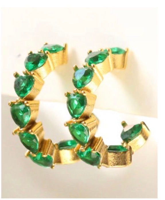 Arracada circonia corazón