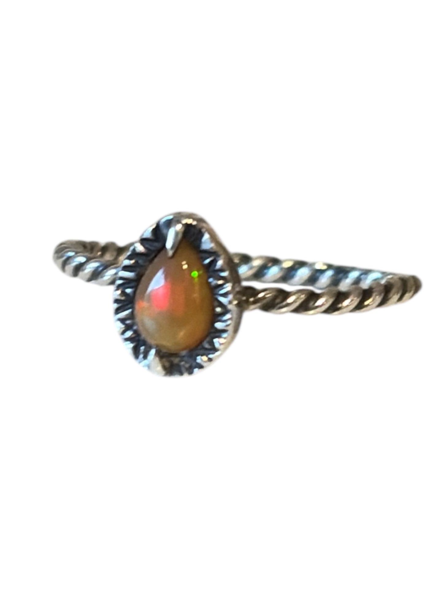 Anillo churro gota ÓPALO