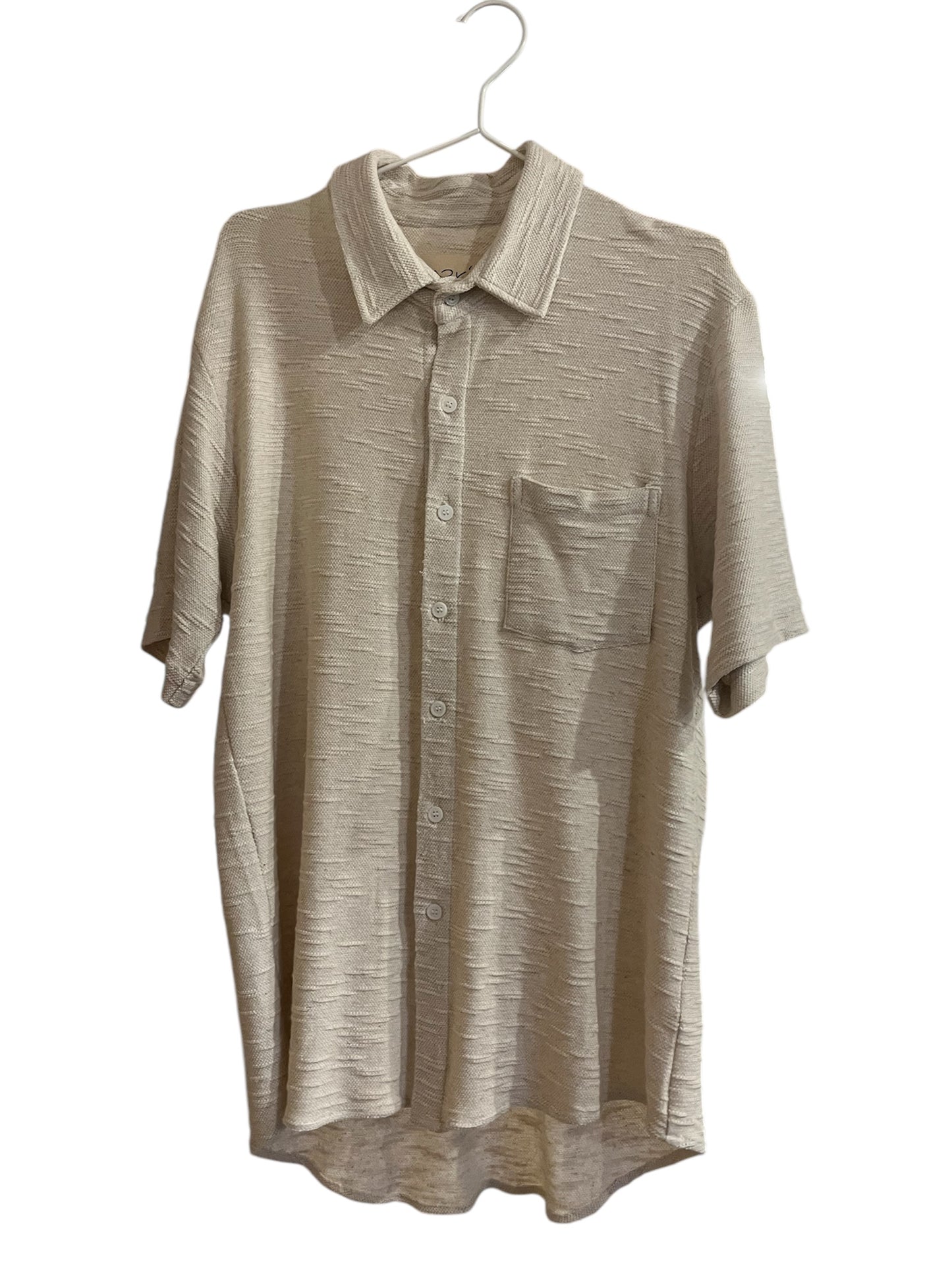 Camisa hombre tejida ivory