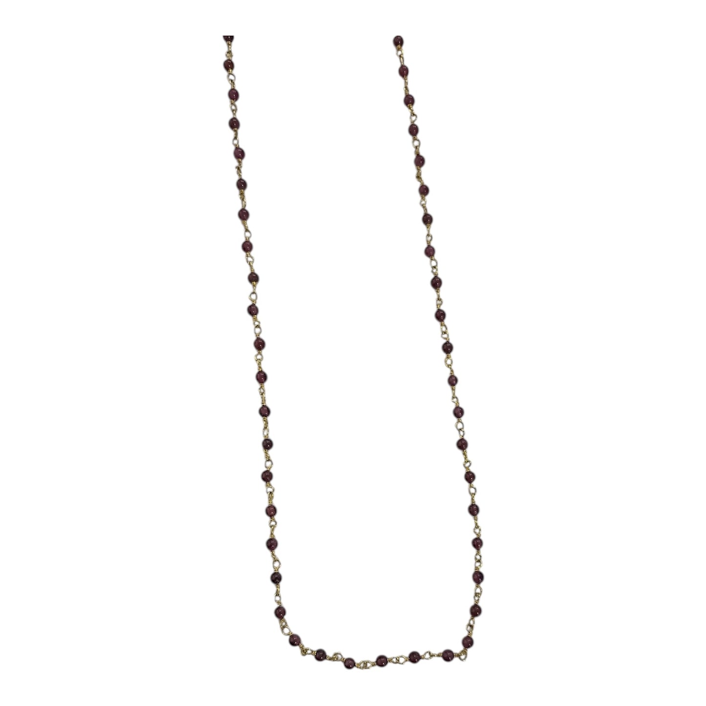 Collar bolitas moradas