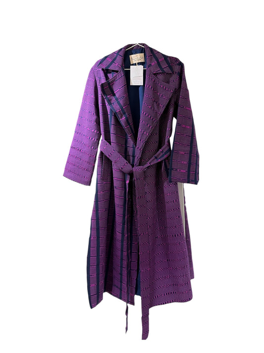 Gabardina telar morada combinada