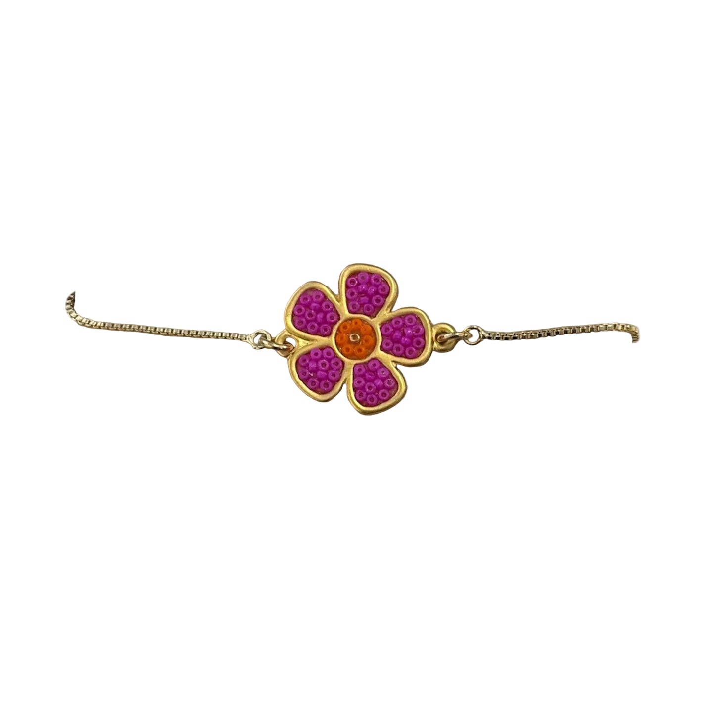 Pulsera pop flor rosa
