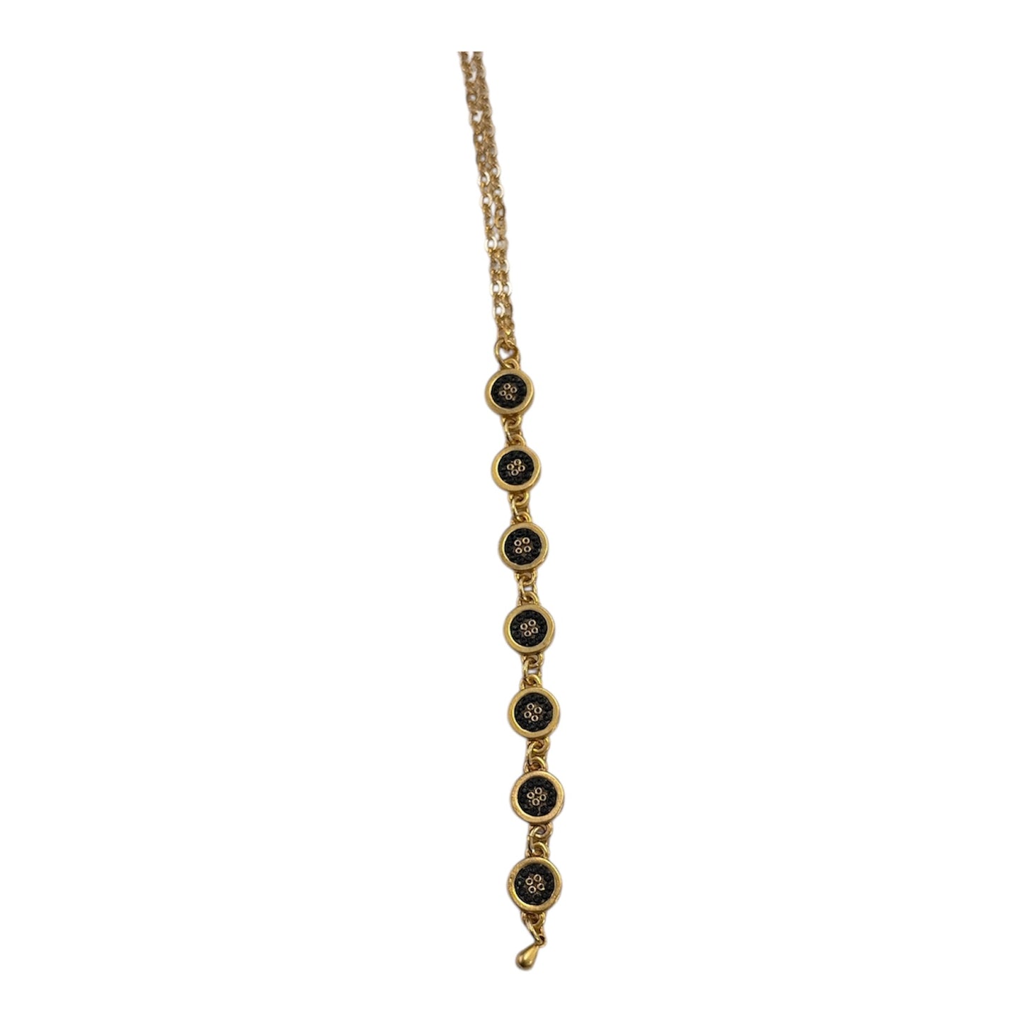 Collar chiquita 7 círculos negro mini