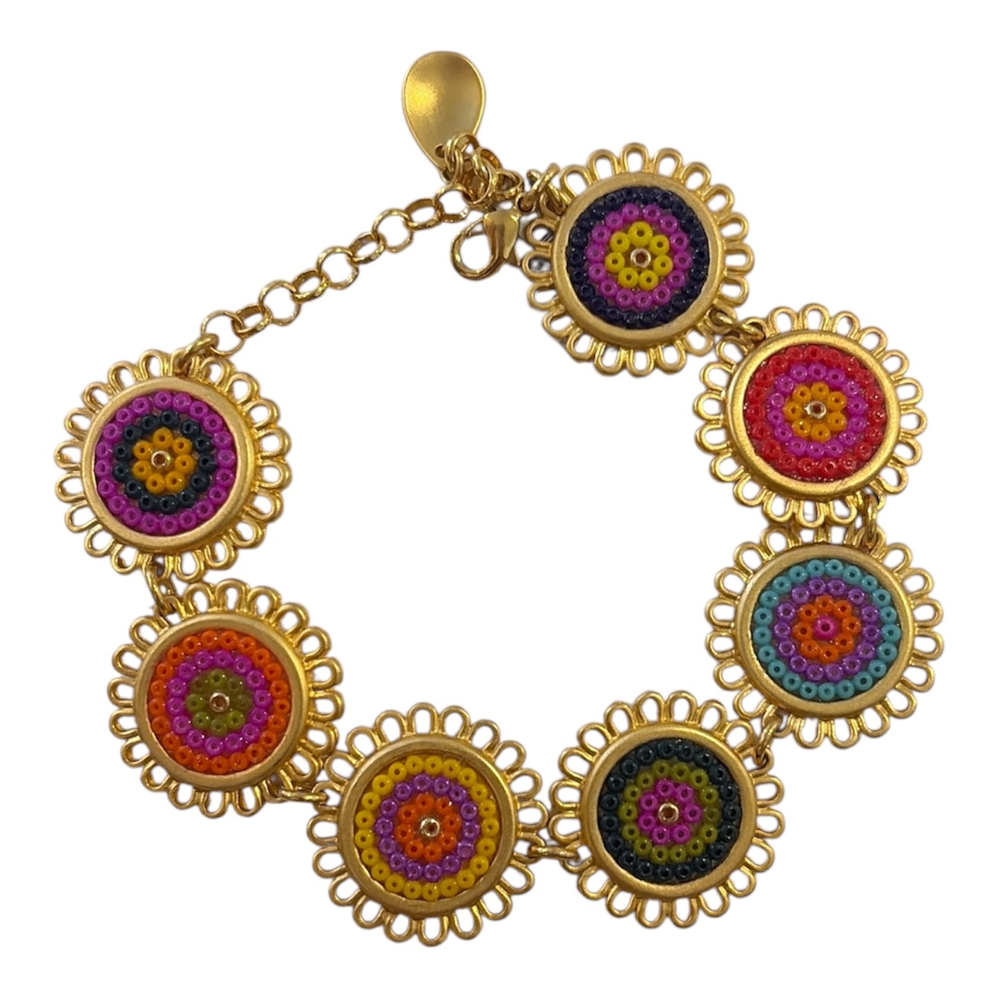 Pulsera flores coloridas