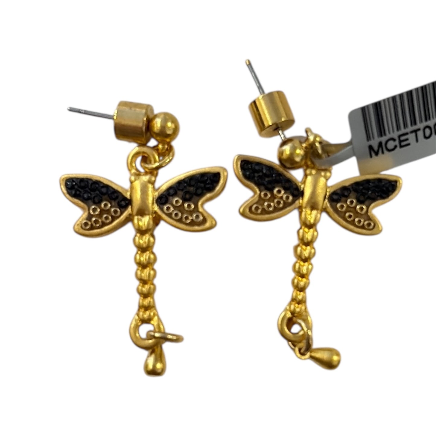 Arete libélula mini negro