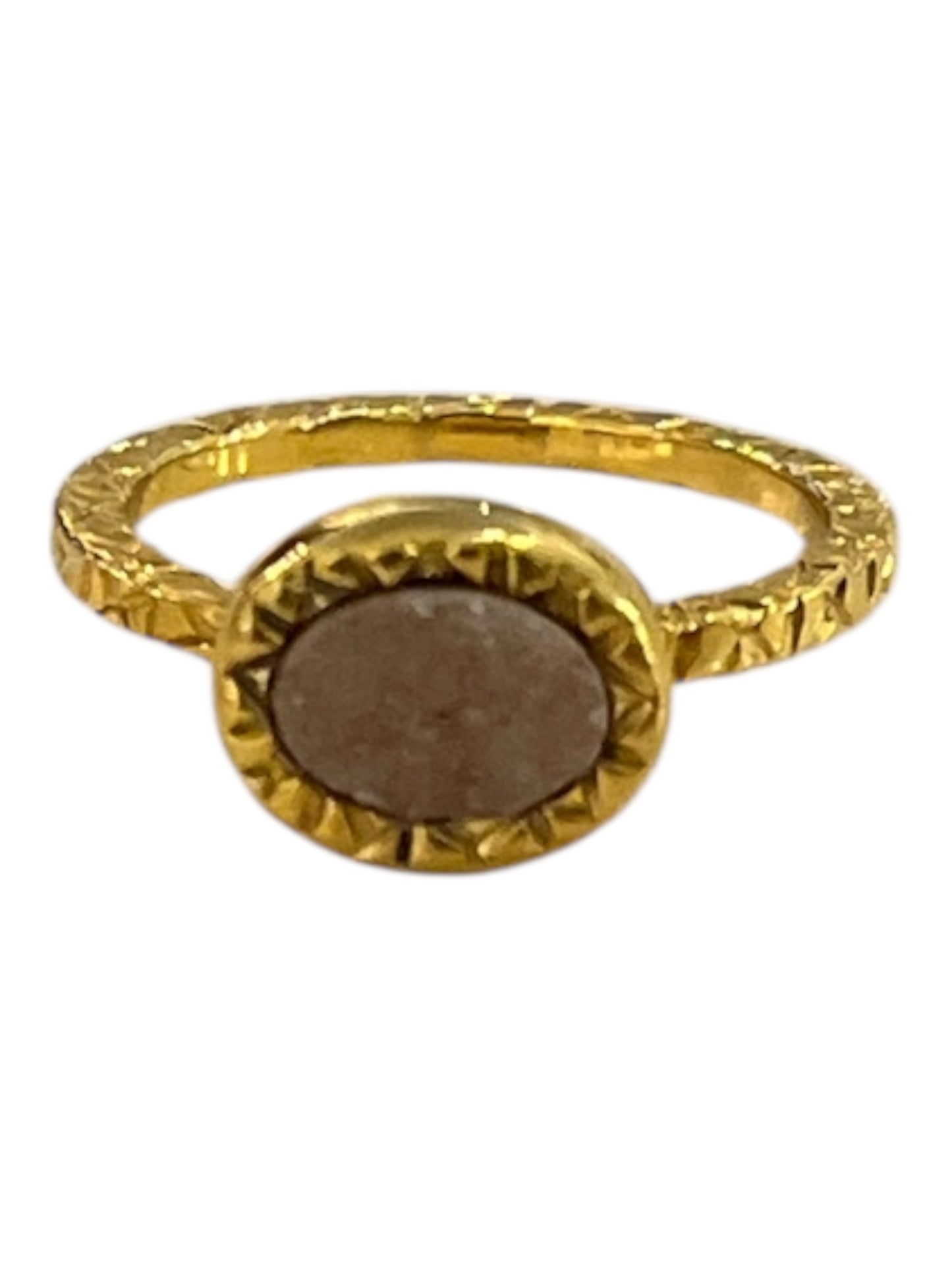 Anillo gold piedra druzzi