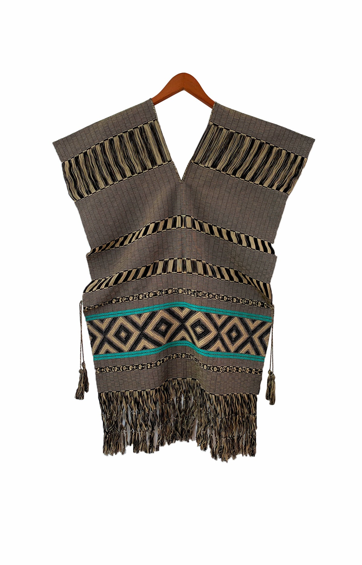 TÚNICA PETRONA || Beige negro y aqua